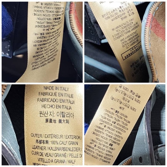 Authentic BURBERRY Derby Calfskin House Check Small Camberley Slate Blue - Picture 8 of 12